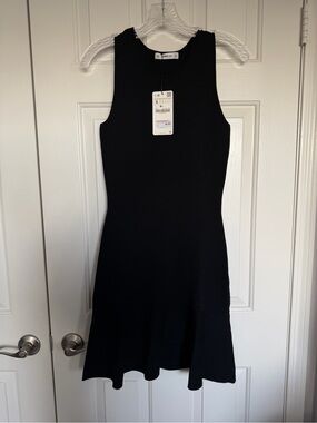 Zara Black Sleeveless Knit Mini Dress